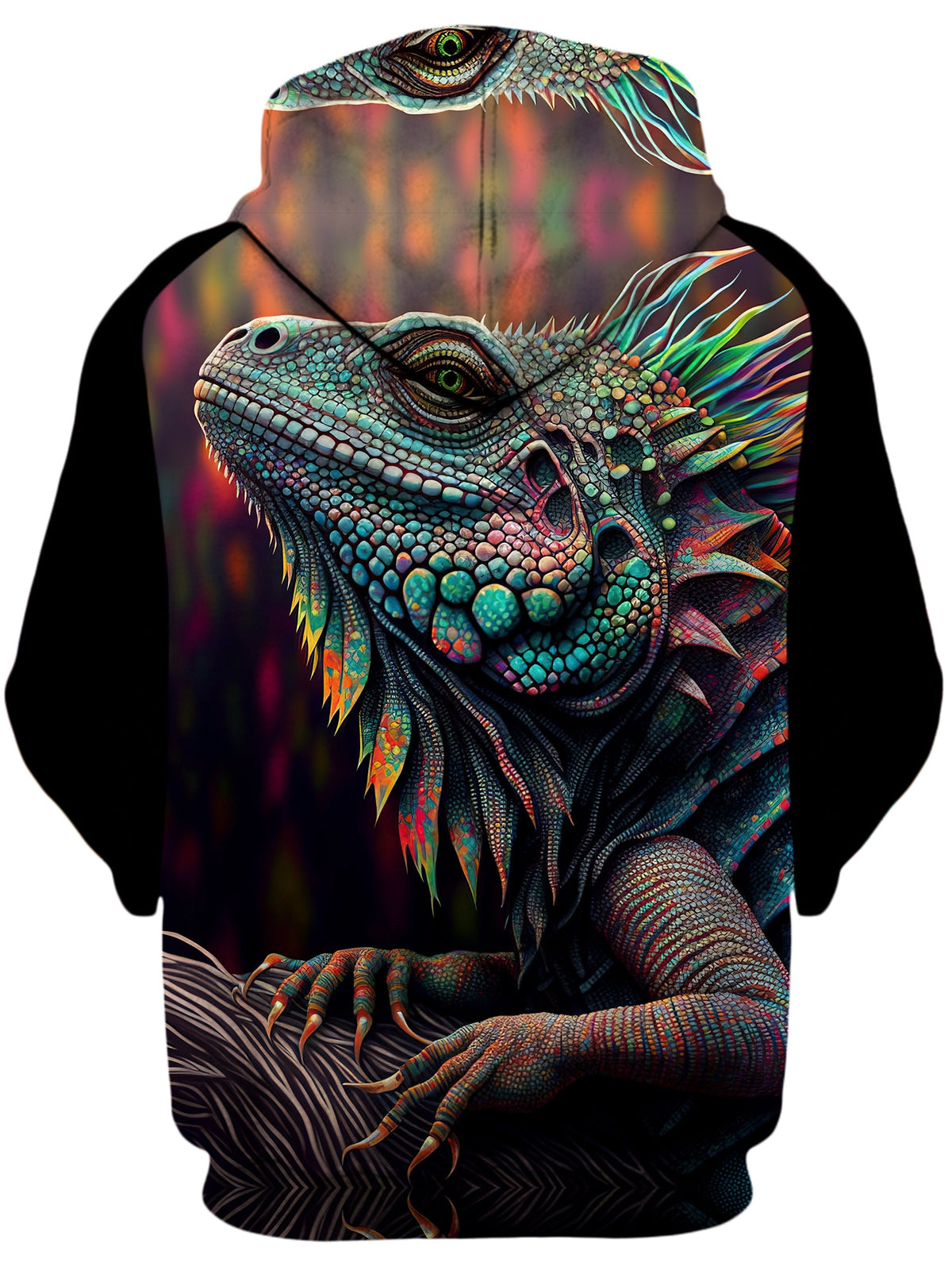 Psychedelic Giant Iguana 2.0 Unisex Hoodie -Moonbestprint