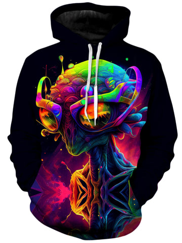 Psychedelic Alien Unisex Hoodie -Moonbestprint