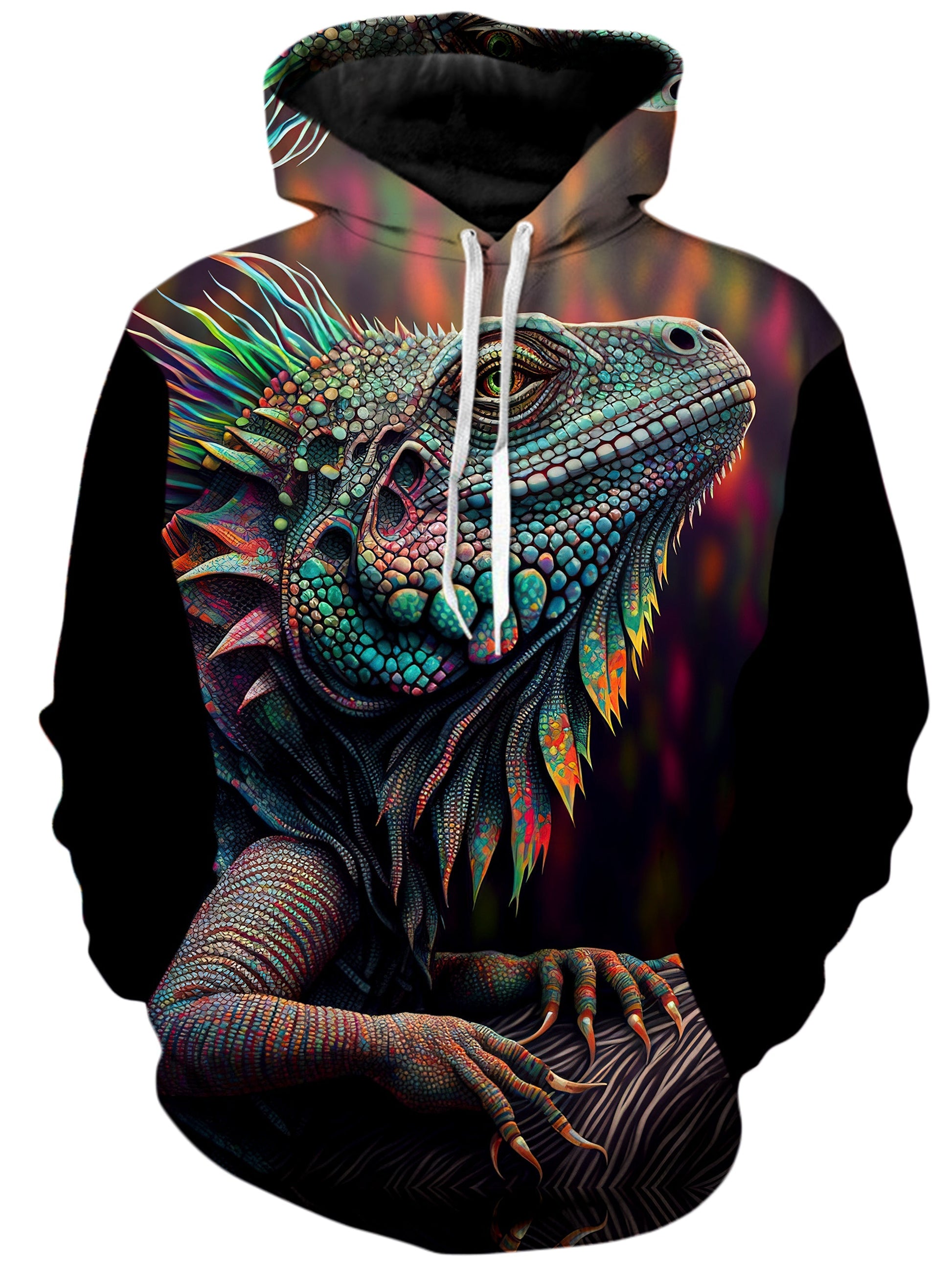 Psychedelic Giant Iguana 2.0 Unisex Hoodie -Moonbestprint