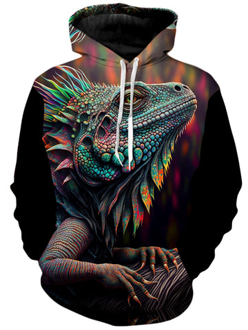 Psychedelic Giant Iguana 2.0 Unisex Hoodie -Moonbestprint