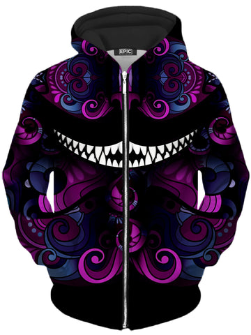 Down The Rabbit Hole Unisex Zip-Up Hoodie -Moonbestprint