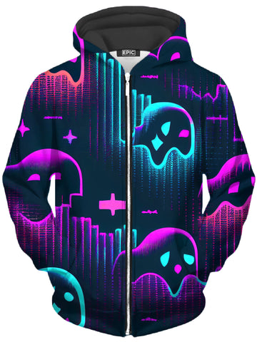 Ghost Melt Unisex Zip-Up Hoodie - Moonbestprint