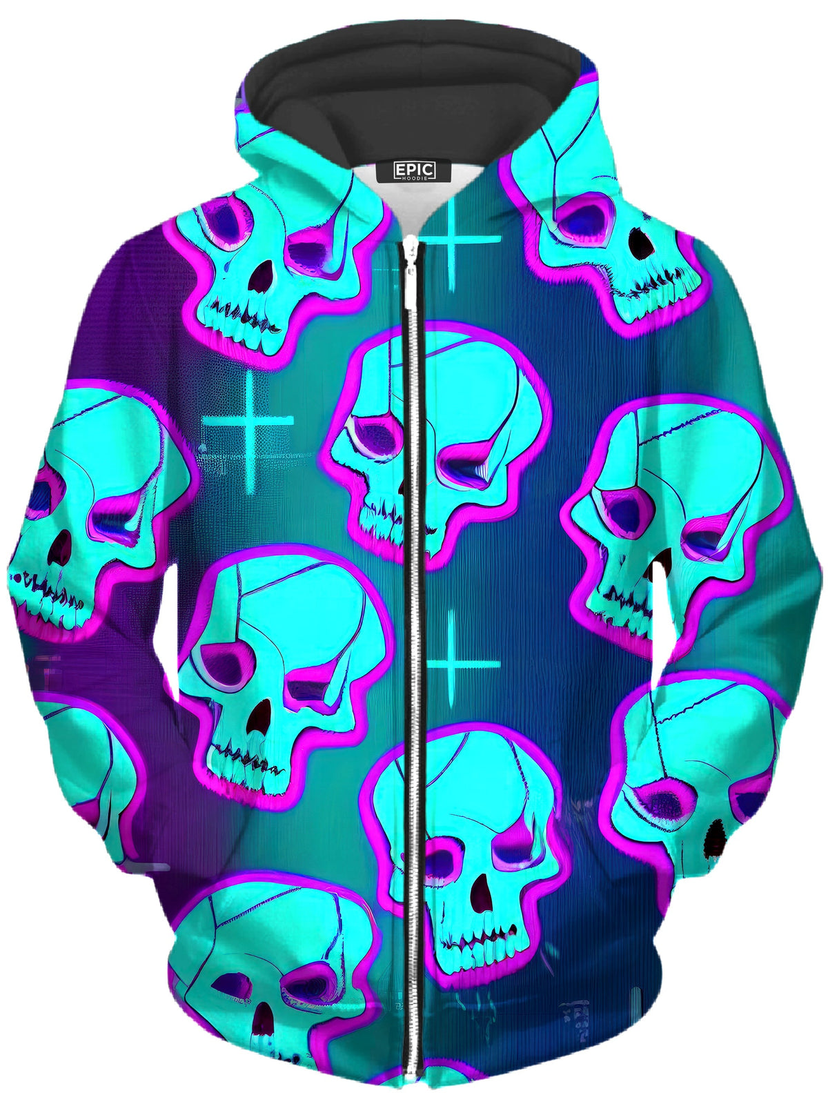 Neon Fright Unisex Zip-Up Hoodie - Moonbestprint