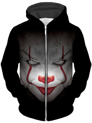 Pennywise Unisex Zip-Up Hoodie - Moonbestprint