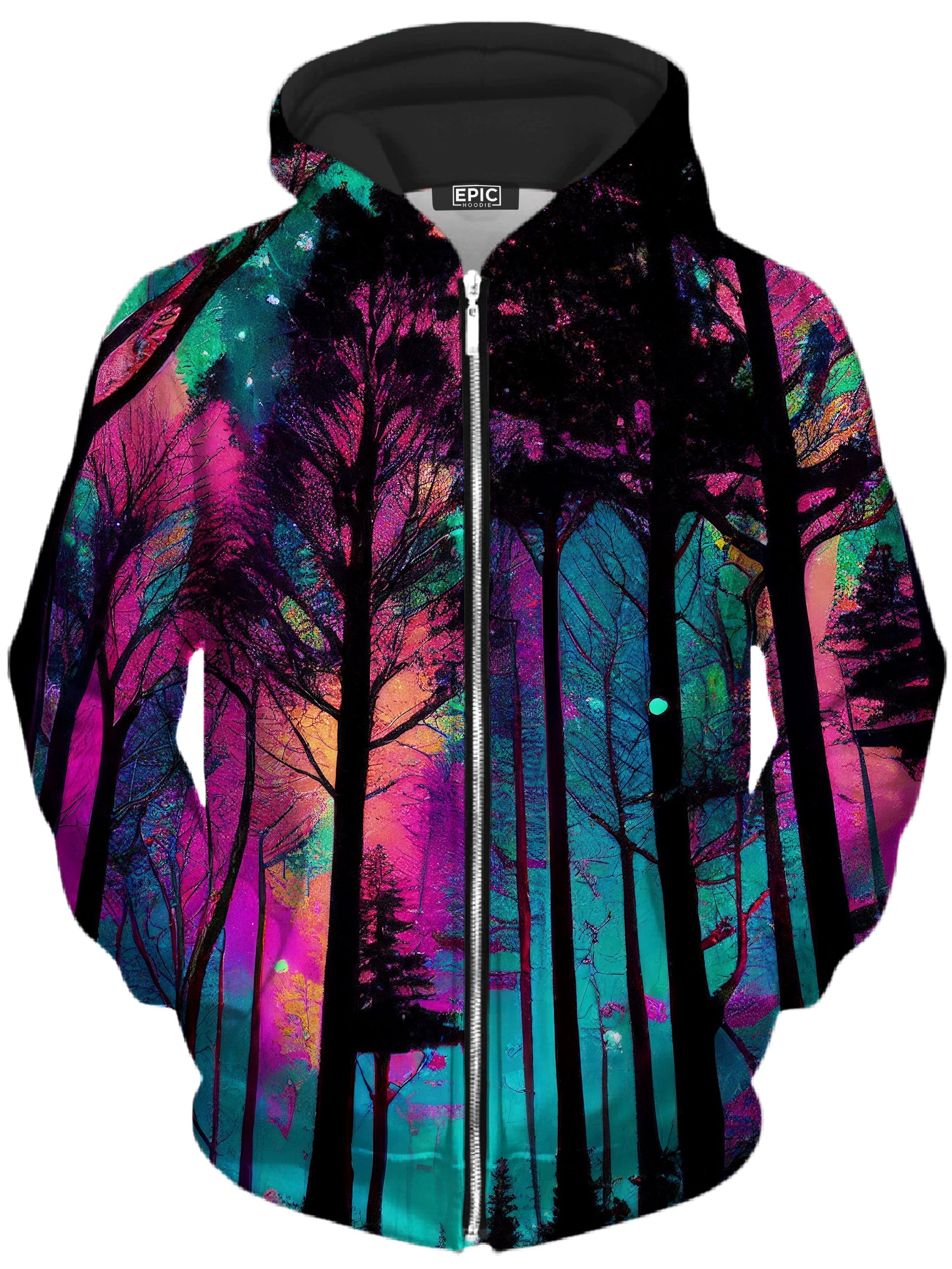 Psilo Woods Unisex Zip-Up Hoodie -Moonbestprint