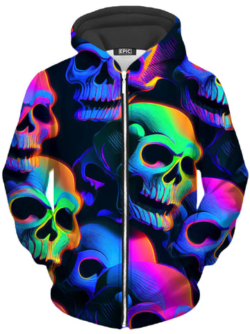 Psychedelic Nightmare Unisex Zip-Up Hoodie -Moonbestprint