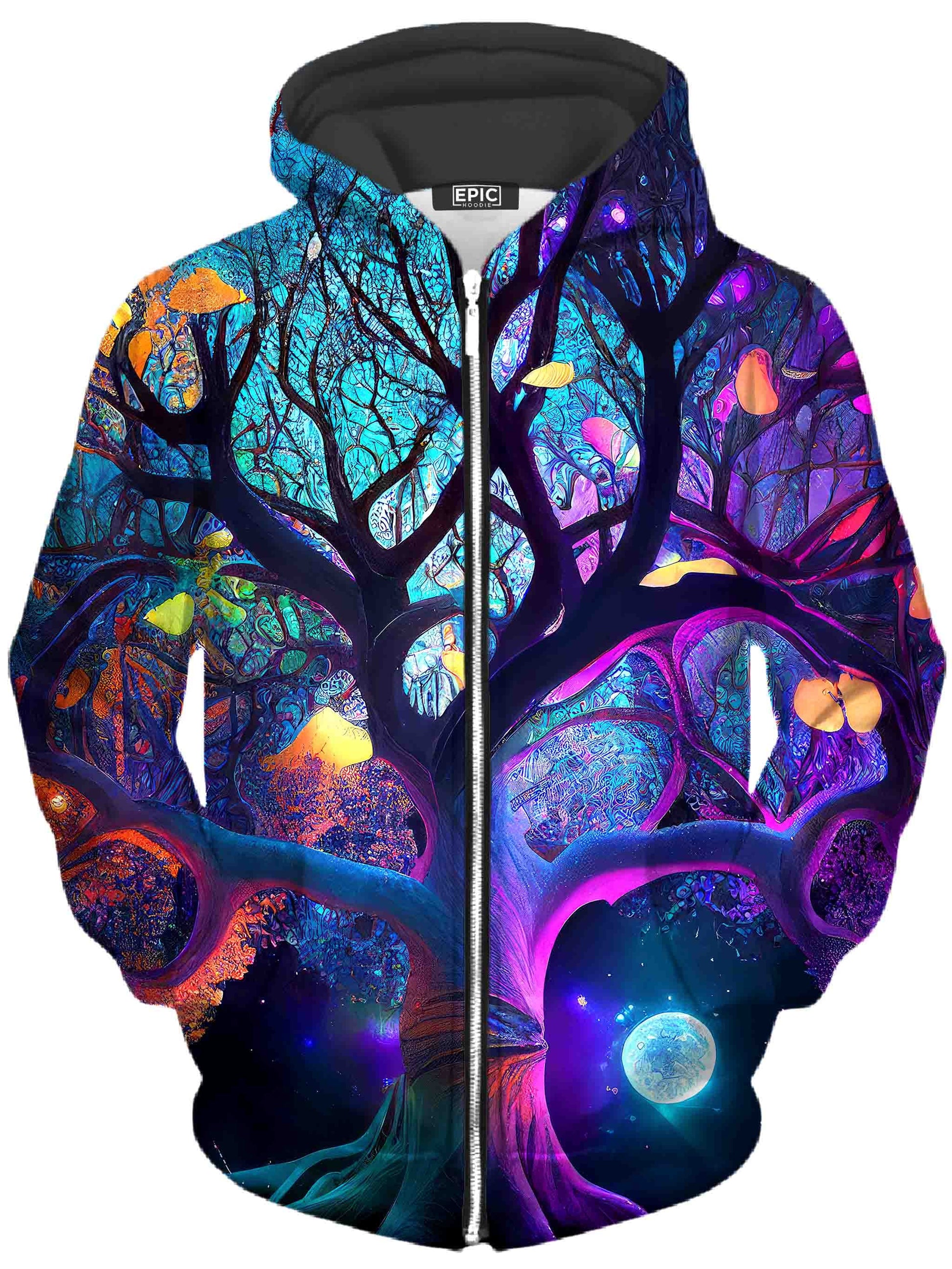 Sacred Grounds Unisex Zip-Up Hoodie -Moonbestprint