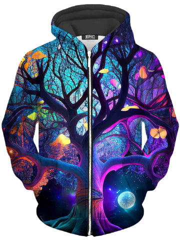 Sacred Grounds Unisex Zip-Up Hoodie -Moonbestprint