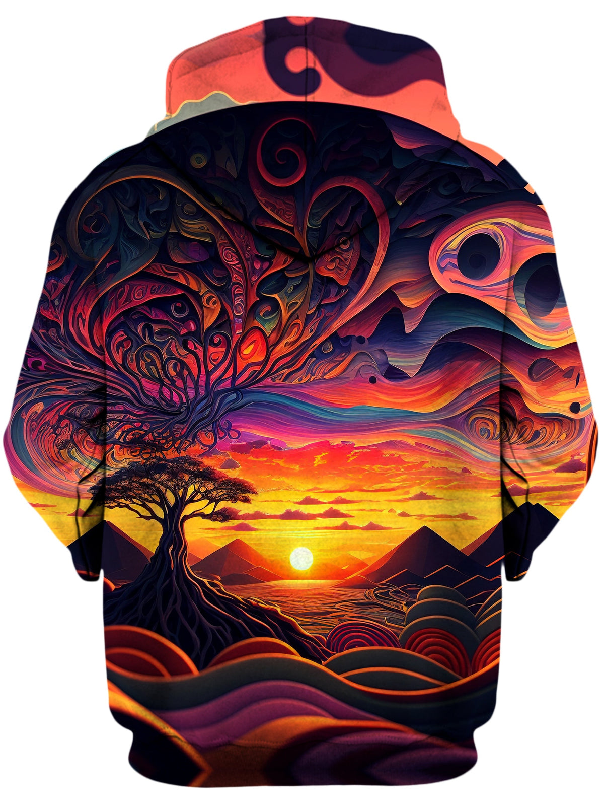 Acid Sunset Unisex Zip-Up Hoodie -Moonbestprint