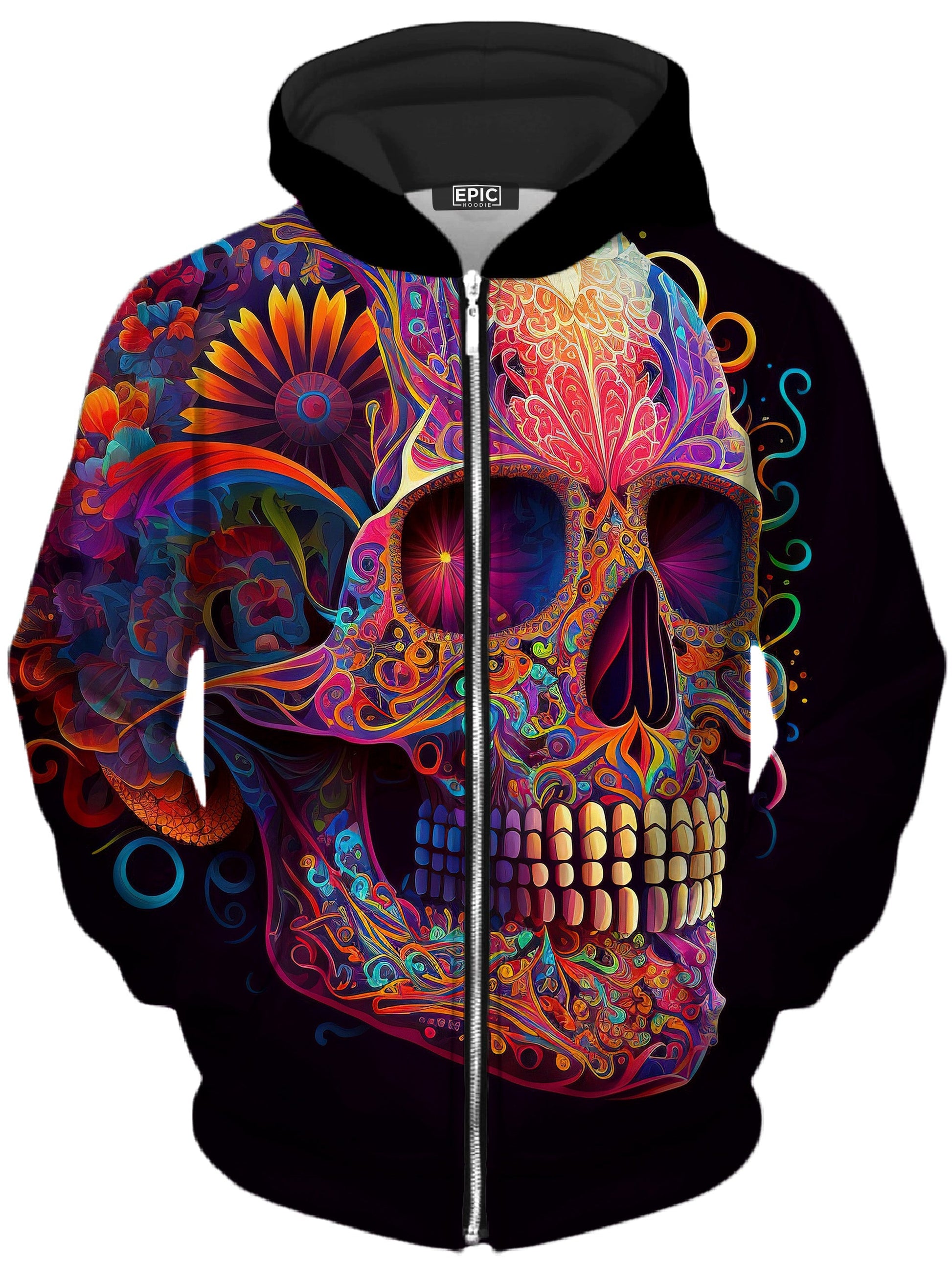 DOTD Skull Unisex Zip-Up Hoodie -Moonbestprint