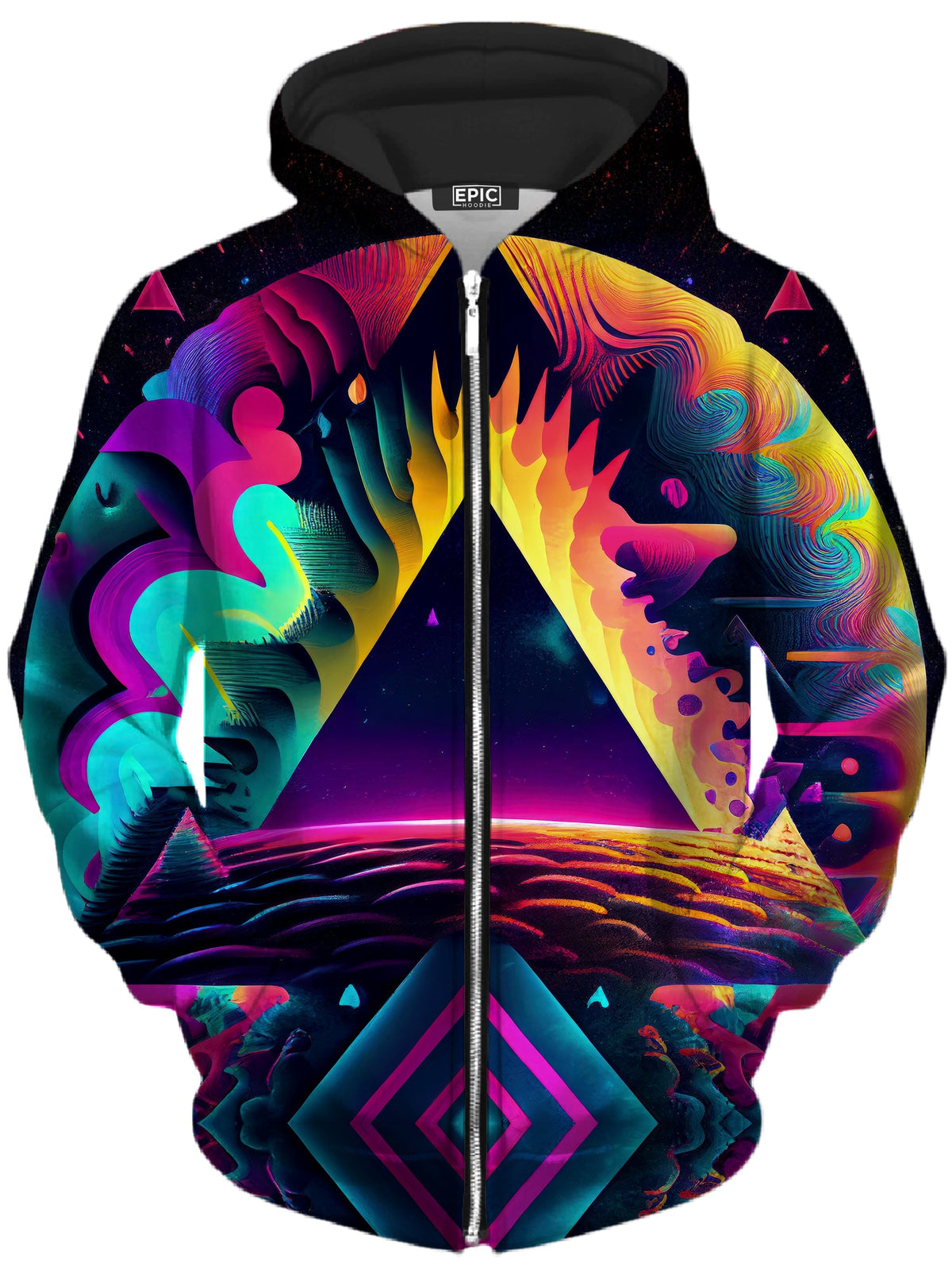 Deep Horizons Unisex Zip-Up Hoodie -Moonbestprint