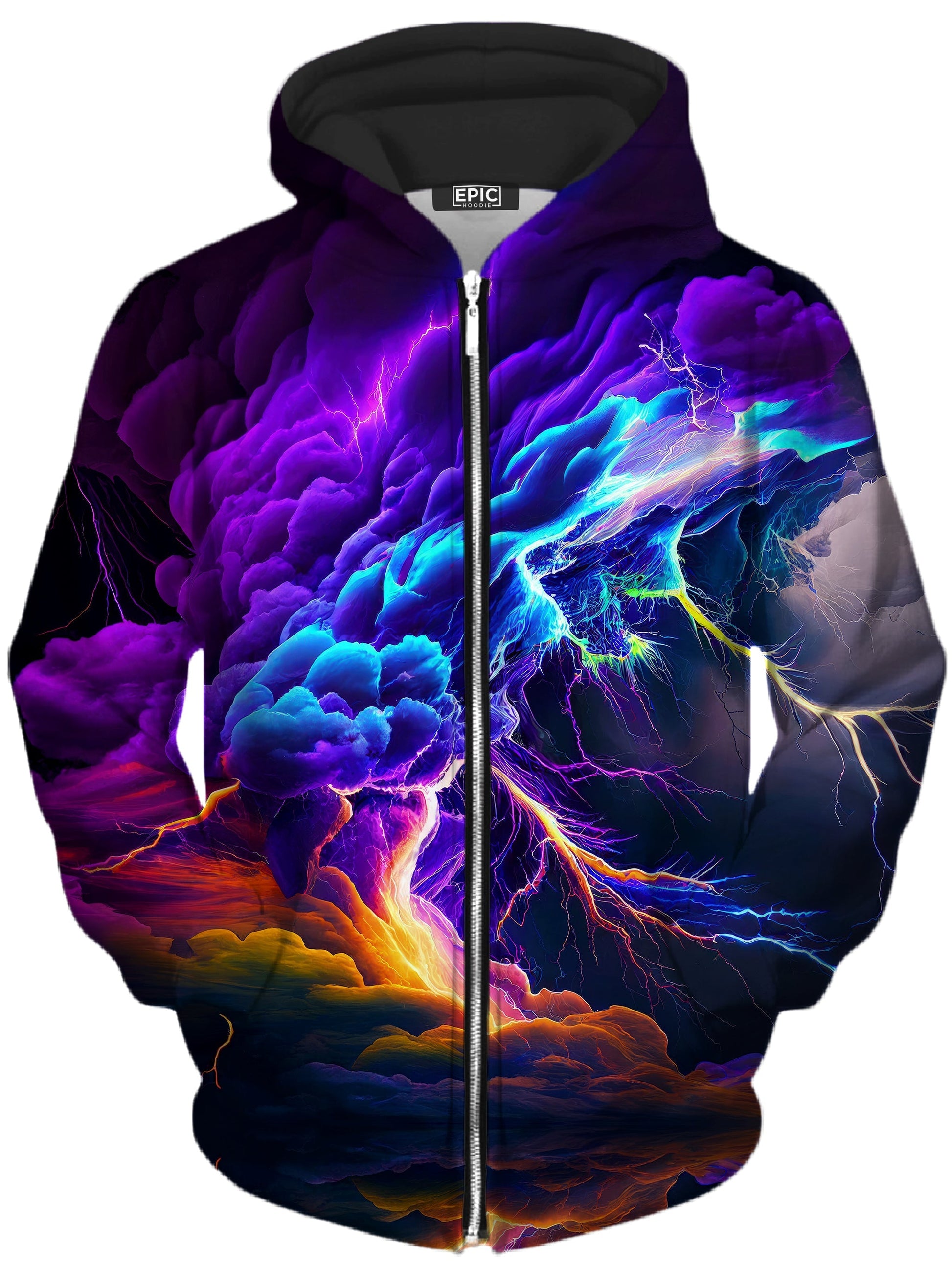 Dimensional Rift Unisex Zip-Up Hoodie -Moonbestprint