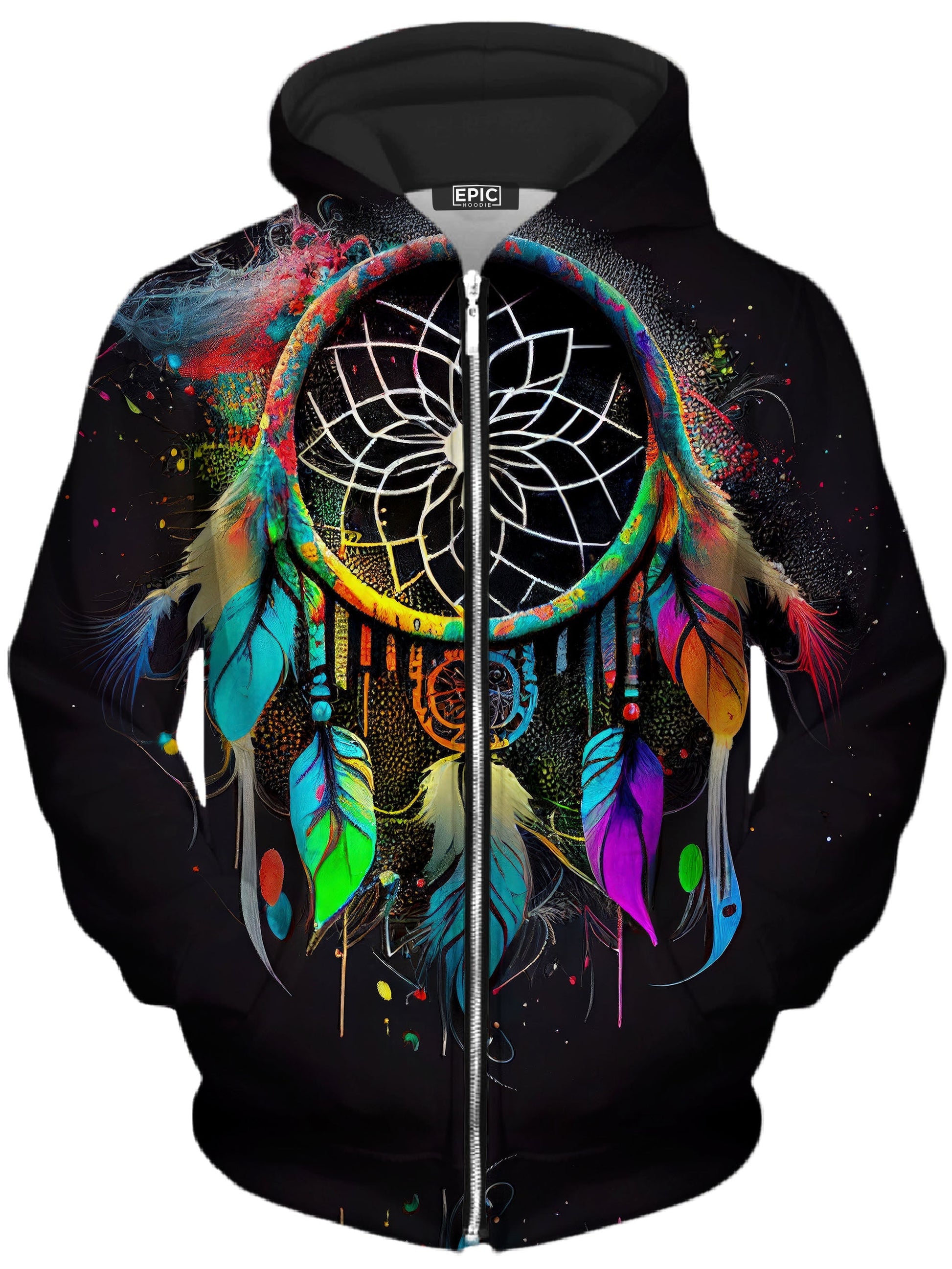 Dream Vizion Unisex Zip-Up Hoodie -Moonbestprint