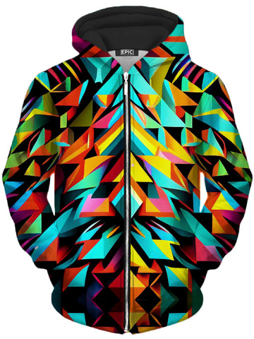 Prisms Unisex Zip-Up Hoodie -Moonbestprint