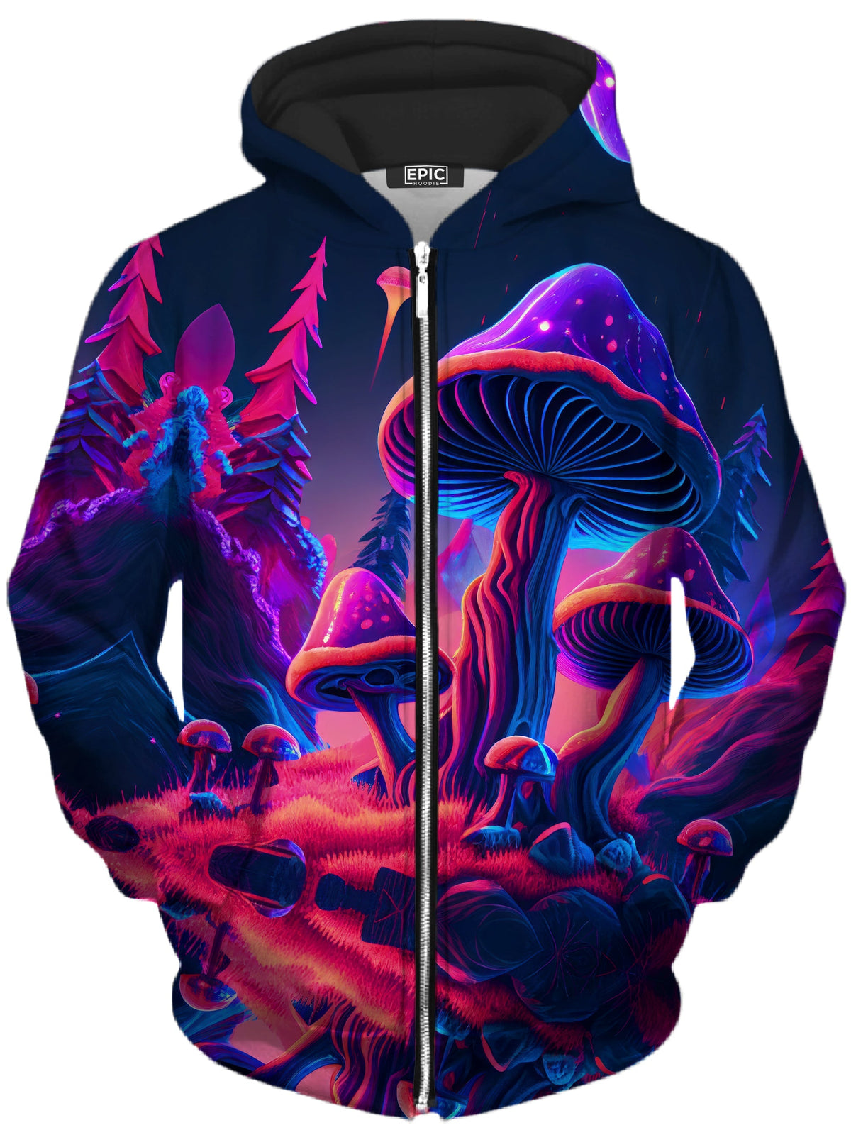Shroom Trip Unisex Zip-Up Hoodie -Moonbestprint