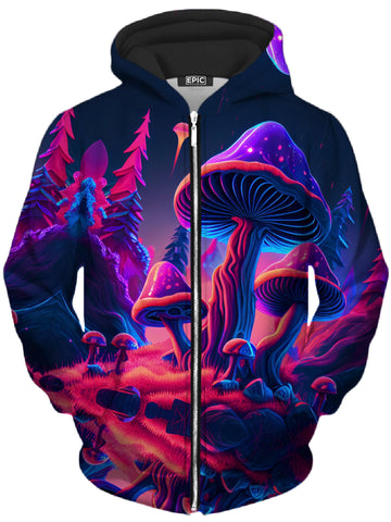 Shroom Trip Unisex Zip-Up Hoodie -Moonbestprint
