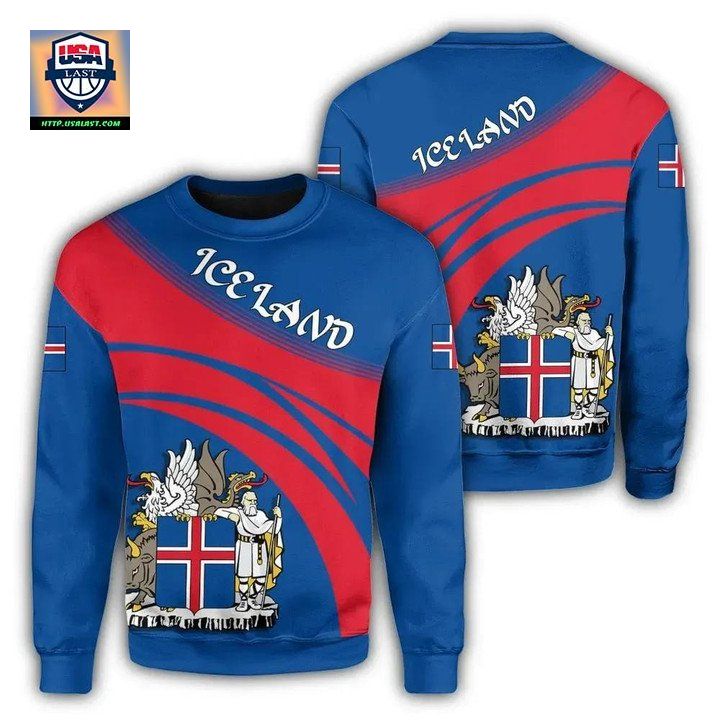 Iceland Coat Of Arms Sweater Cricket Style J5W ? Usalast