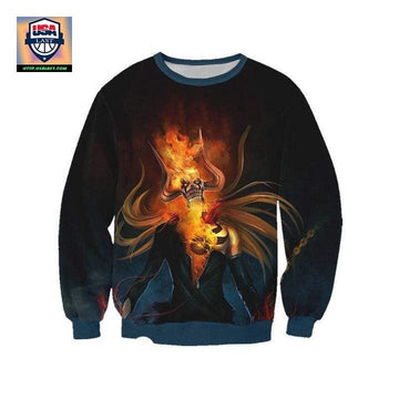 Ichigo Hollow Fire Sweater ? Bleach 3D Printed Sweater Sh9643 ? Usalast