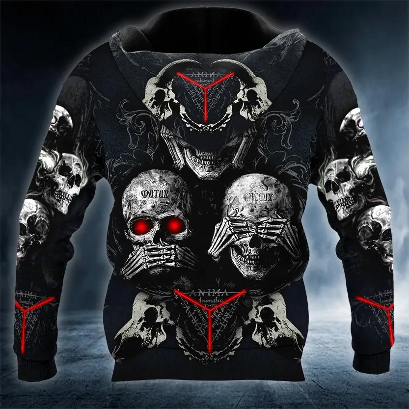IDK IDC IDGAF Skull 3D All Over Print Hoodie -Moonbestprint