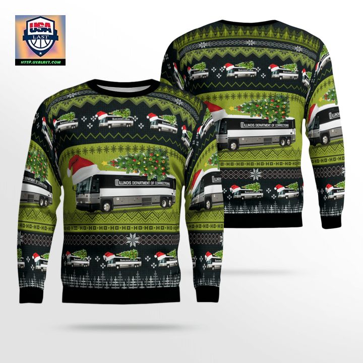 Illinois Department of Corrections Christmas AOP Sweater ? Usalast