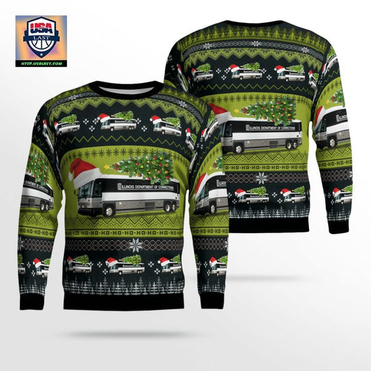Illinois Department of Corrections Christmas AOP Sweater ? Usalast