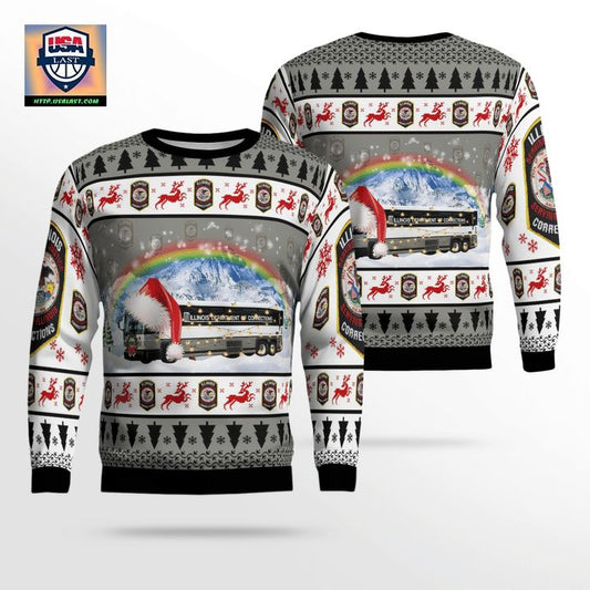 Illinois Department Of Corrections Christmas Sweater 3D ? HQ21 ? Usalast