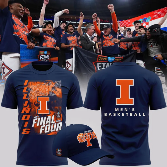 Illinois Fighting Illini 2026 NCAA Men's Basketball Tournament March Madness Final Four T-Shirt | WA78 Moonbestprint