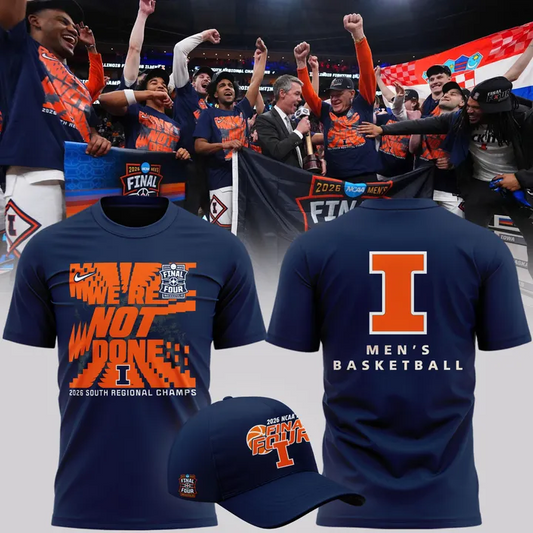 Illinois Fighting Illini 2026 NCAA Men's Basketball Tournament March Madness Final Four T-Shirt | XO62 Moonbestprint