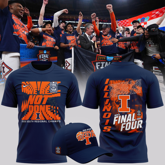 Illinois Fighting Illini 2026 NCAA Men's Basketball Tournament March Madness Final Four T-Shirt | ZM56 Moonbestprint