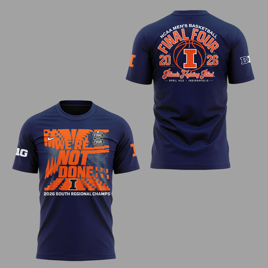 Illinois Fighting Illini Limited Edition 2026 MBB Final Four TShirt | AW10 Moonbestprint