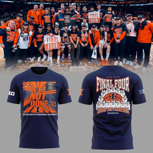 Illinois Fighting Illini Limited Edition 2026 MBB Final Four TShirt | RE37 Moonbestprint