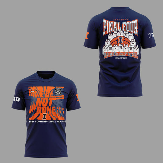 Illinois Fighting Illini Limited Edition 2026 MBB Final Four TShirt | RE37 Moonbestprint