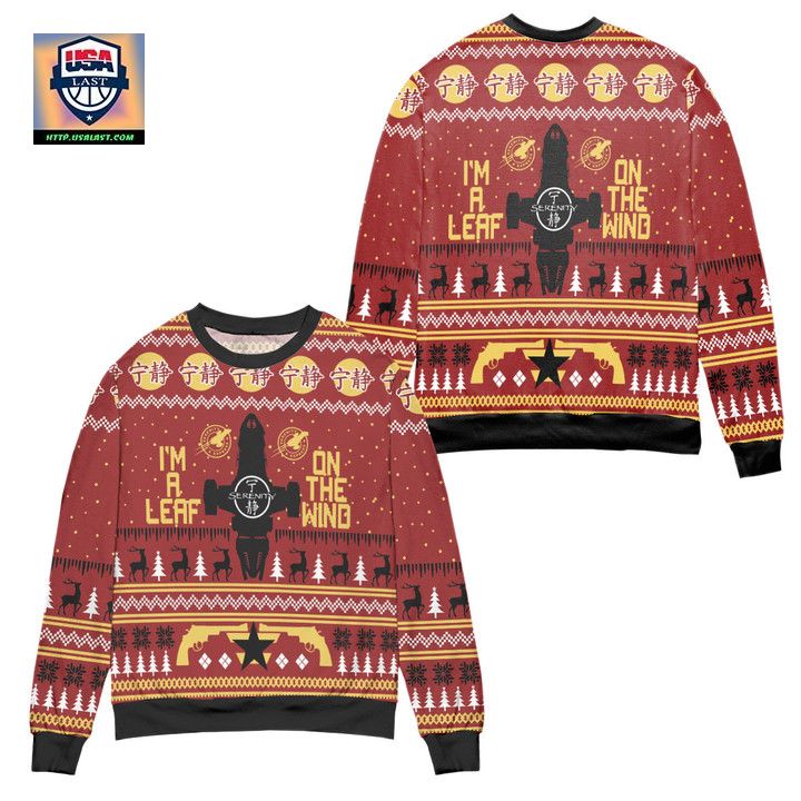 Im A Leaf On The Wind Serenity Ugly Christmas Sweater ? Red ? Usalast