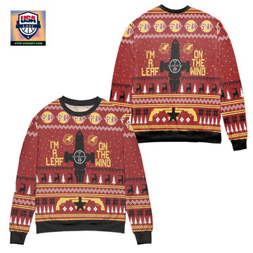 Im A Leaf On The Wind Serenity Ugly Christmas Sweater ? Red ? Usalast