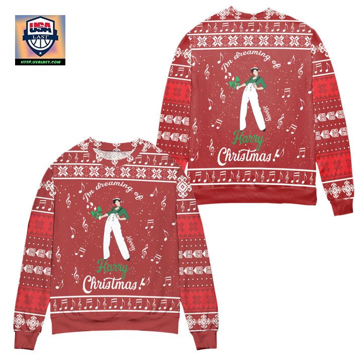Im Dreaming Of Harry Styles Christmas Ugly Christmas Sweater ? Red ? Usalast