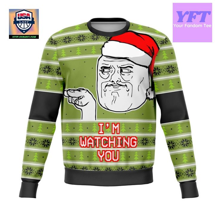 Im Watching You Meme Meme 2022 Design 3d Ugly Christmas Sweater ? Usalast