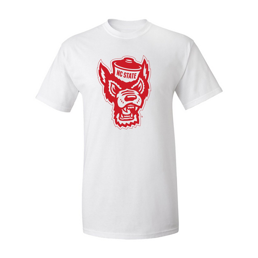 White Short Sleeve Tee - Wolfhead Logo | PZ61 Moonbestprint