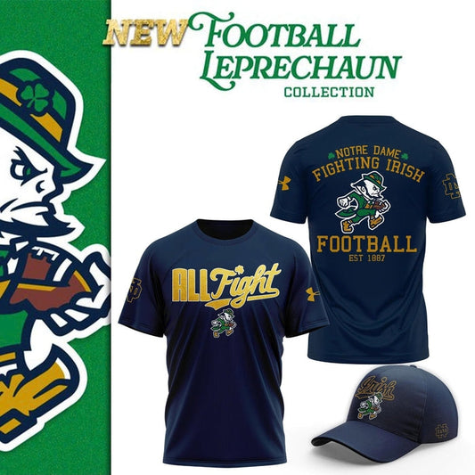 Notre Dame Football "The Fighting Irish" 2025 Navy T-Shirt v3 Moonbestprint