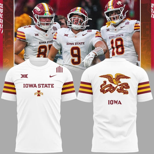 Special Edition Iowa State Flag Uniform Tshirt - White | GK68 Moonbestprint