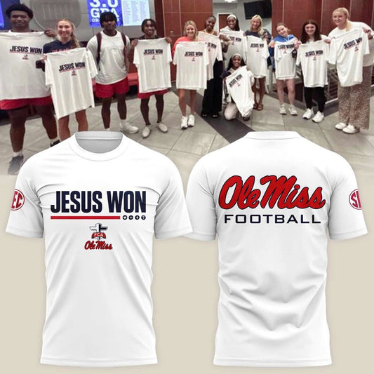 Ole Miss football "Jesus Won" T-shirts Moonbestprint