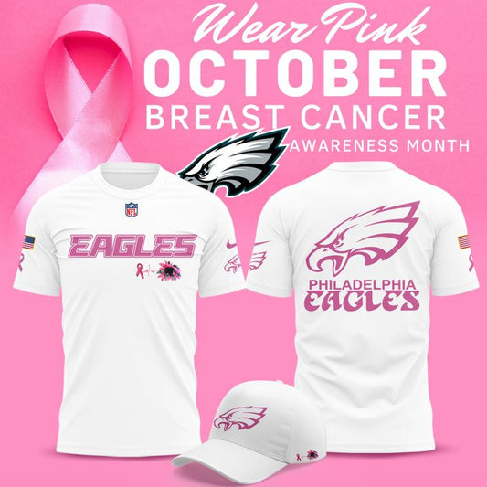 Exclusive Version Philadelphia Eagles Breast Cancer Awareness Tshirt 2025 Moonbestprint