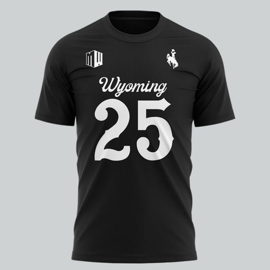 2025 Wyoming Cowboys Dark Mode Black T-Shirt | xV17 Moonbestprint