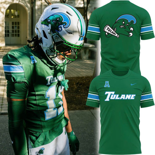 Special Tulane Green Wave Wordmark Logo Uniform Tshirt | YR17 Moonbestprint