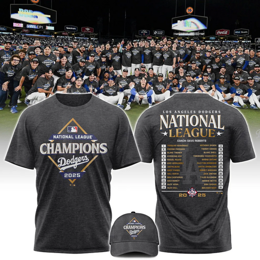 2025 Los Angeles Dodgers NATIONAL LEAGUE CHAMPIONS 2025 T-shirt Moonbestprint