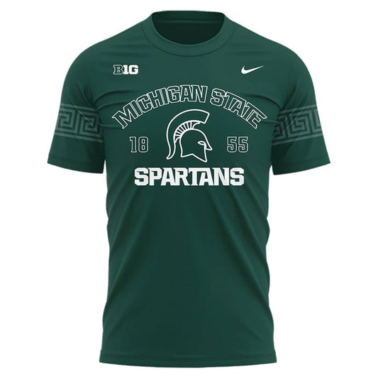 2025 Michigan State Spartans Helmet Logo EST1855 Uniform T-Shirt | JU58 Moonbestprint