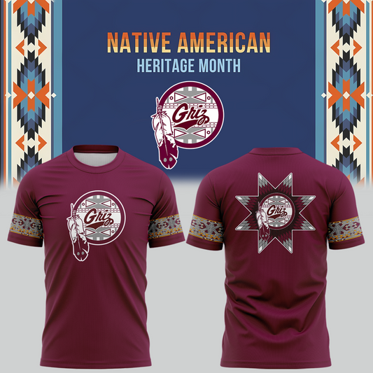 Montana Grizzlies football Native American Heritage Month Tshirt | TW54 Moonbestprint
