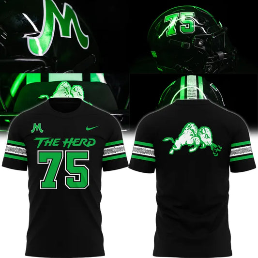 NOVEMBER 14, 1970 The Herd Wordmark "For The 75" Logo T-Shirt V2 | PO37 Moonbestprint