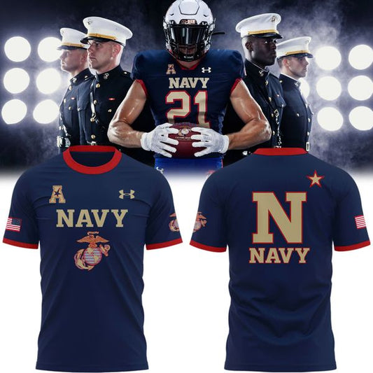 Navy Football Marines 250 Years Celebration T-Shirt - Limited Edition | VO49 Moonbestprint