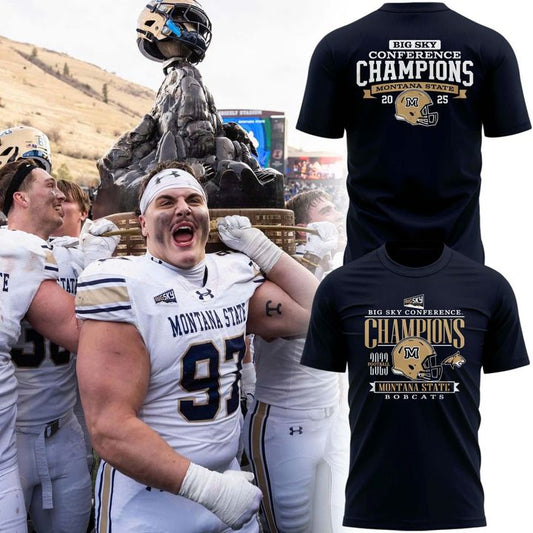 Special 2025 Big Sky Conference Champions Montana State Football T-Shirt | VL64 Moonbestprint