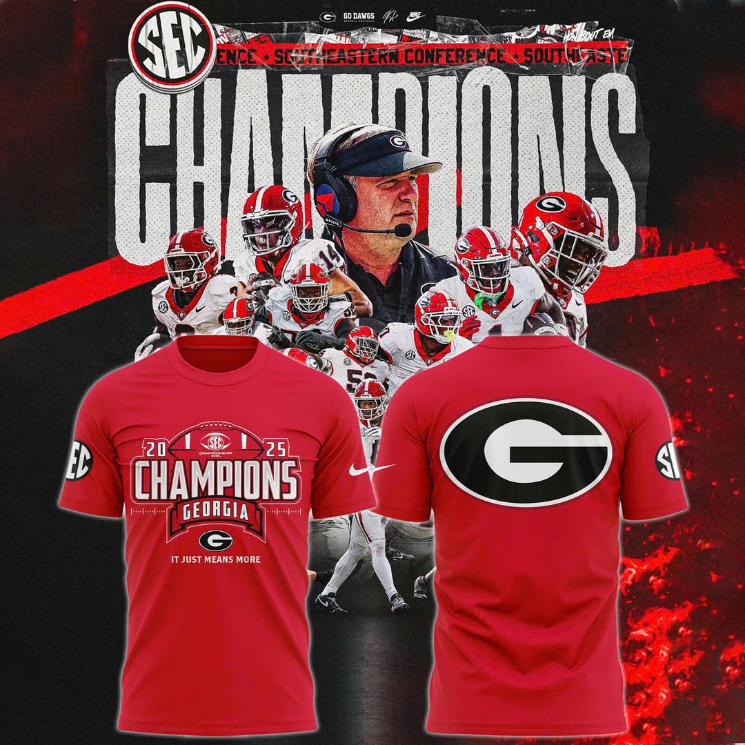 Georgia Bulldogs 2025 SEC Conference Champions Combo T-Shirt | OD50 Moonbestprint